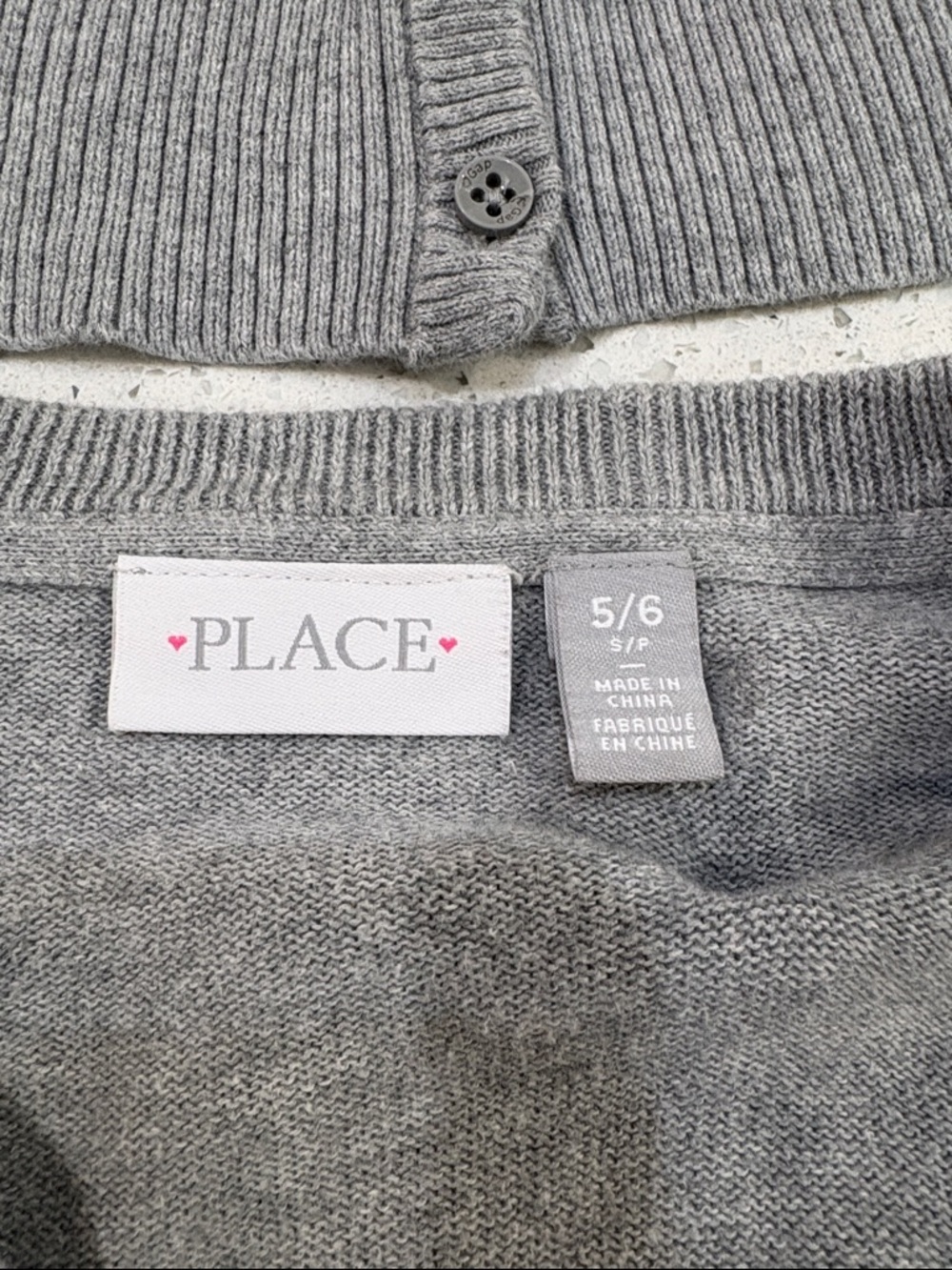 The Children's Place & Gap Girls' Grey Ruffle Cardigan & Cable Knit size small - Picture 3 of 5
